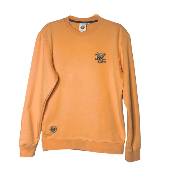Lacoste Sweaters - Preppy Unisex Lacoste Roland Garros Orange Sport Edition Cotton Crewneck Size M